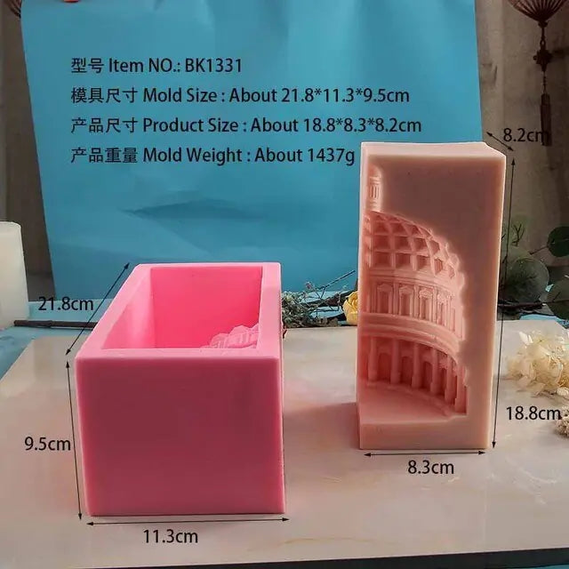 Creative Silicone Cement Mold European Architectural Design Concrete Craft Home Decor Molds Dome Candlestick Gypsum mould