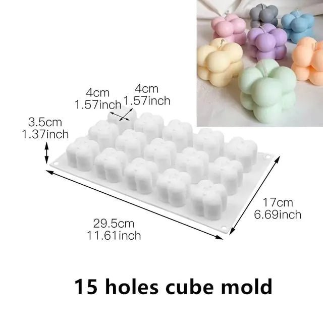 Large Various shapes Donut candle silicone mold Irregular geometric shapes doughnut mousse cake silicone mold chocolate mold