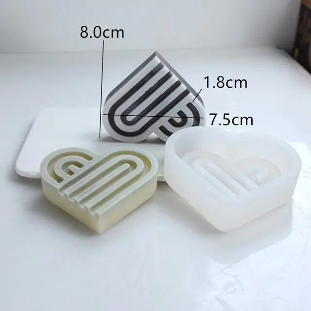 New DIY Art Geometric Rainbow U-Shaped Arch Candle Silicone Mold Handmade Craft Aromatherapy Candle Soy Wax Mould Home Decor