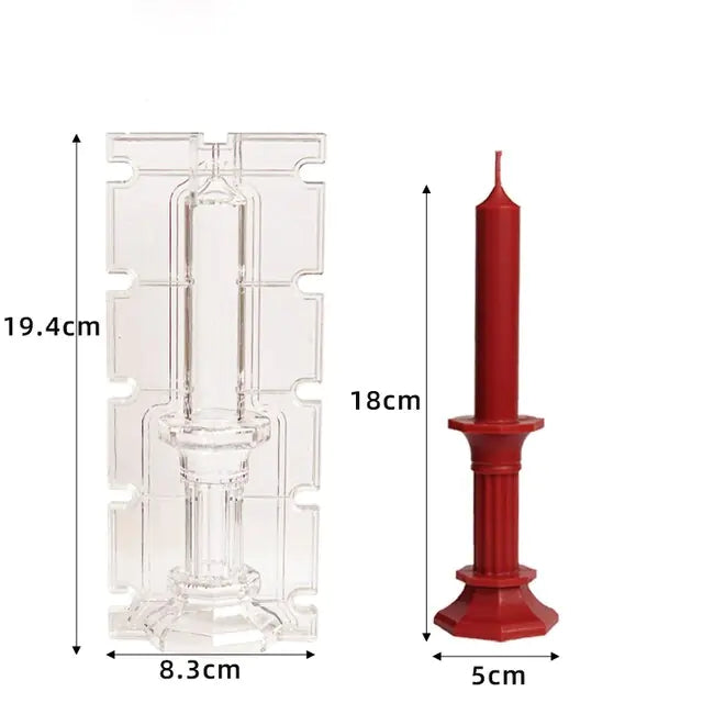 Large Medusa Bust Candle silicone Mold Geometry Acrylic Candle Mold European Style Roman Column Candle Mould Plastic Mold