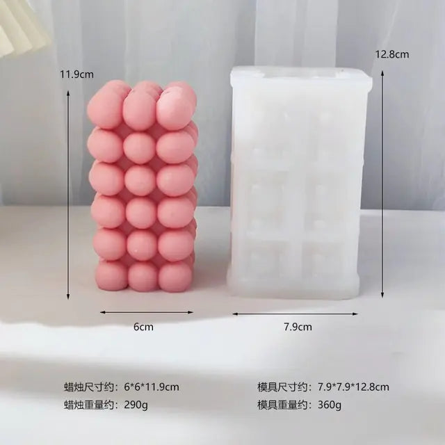New Rectangular Magic Ball Candle Silicone Mold Bubble Ball Magic Cube Candle Silicone Mold Ball Cake Chocolate Silicone Mold