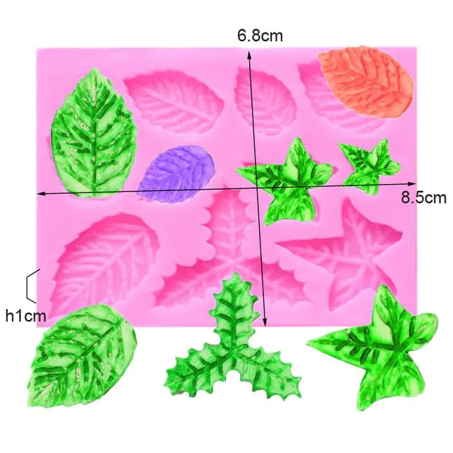 Silicone Molds For Cake Decoration Tools DIY Chocolate Various Leaf Maple Leaf Resin Molds For Fondant Kitchen Baking Supplies