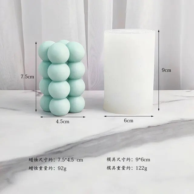 New Rectangular Magic Ball Candle Silicone Mold Bubble Ball Magic Cube Candle Silicone Mold Ball Cake Chocolate Silicone Mold