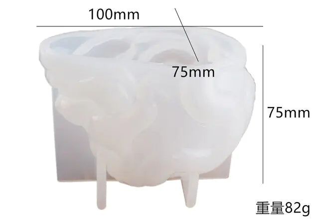DIY 3D Crystal Epoxy Resin Skull snake Silicone Mold Home Halloween Decoration Gift Jewelry Ornament Plaster Mold Candle Mould