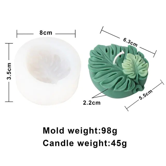 Large tortoise back leaf candle silicone mold leaf candle silicone mold cake chocolate silicone mold soap mold home decor
