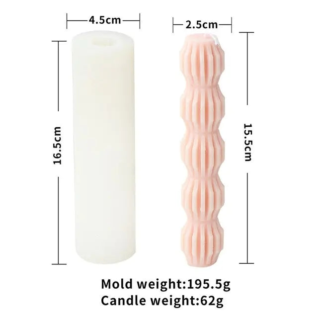 Striped Geometry Candle Silicone Mold for Handmade Chocolate Decoration Gypsum Aromatherapy Soap Resin Candle Silicone Mould