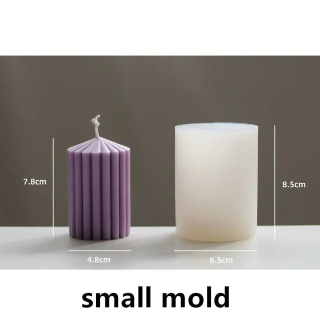 Cylindrical Thick Rack Spire Aromatherapy Candle Mold DIY Geometric Shaped Spire Plastic Mold Candle Mold clay molds
