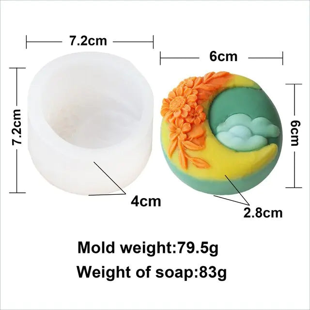 DIY Lily Square Candle Silicone Mold Butterfly Flower Candle Silicone Mold Moon Flower handmade Soap Silicone Mold Home Decor