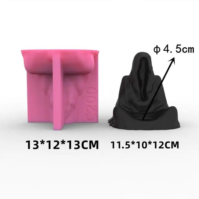 Ghost candlestick Epoxy resin silicone mold Wizard candlestick Concrete cement gypsum silicone mold Home decor Halloween decor