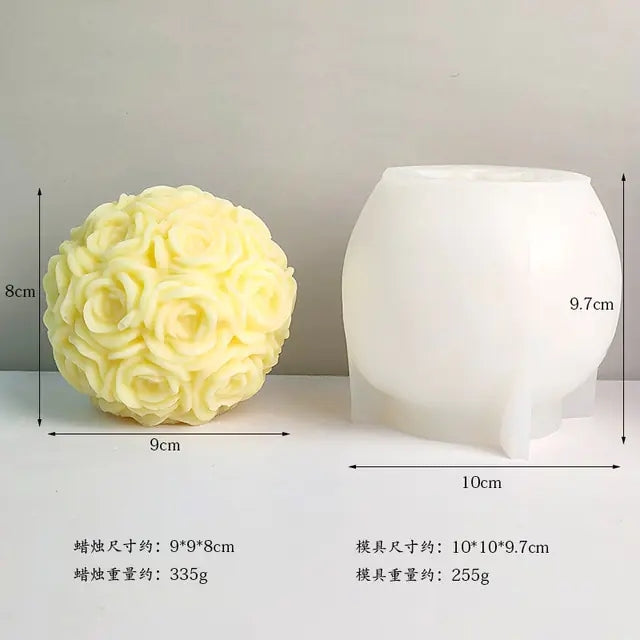 New Nordic Rattan Flowers Silicone Candle Mold Gypsum form Carving Art Aromatherapy Plaster Home Decoration Mold Wedding Gift