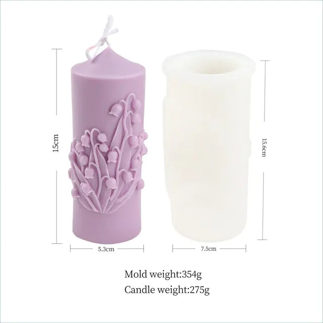 New Nordic Rattan Flowers Silicone Candle Mold Gypsum form Carving Art Aromatherapy Plaster Home Decoration Mold Wedding Gift
