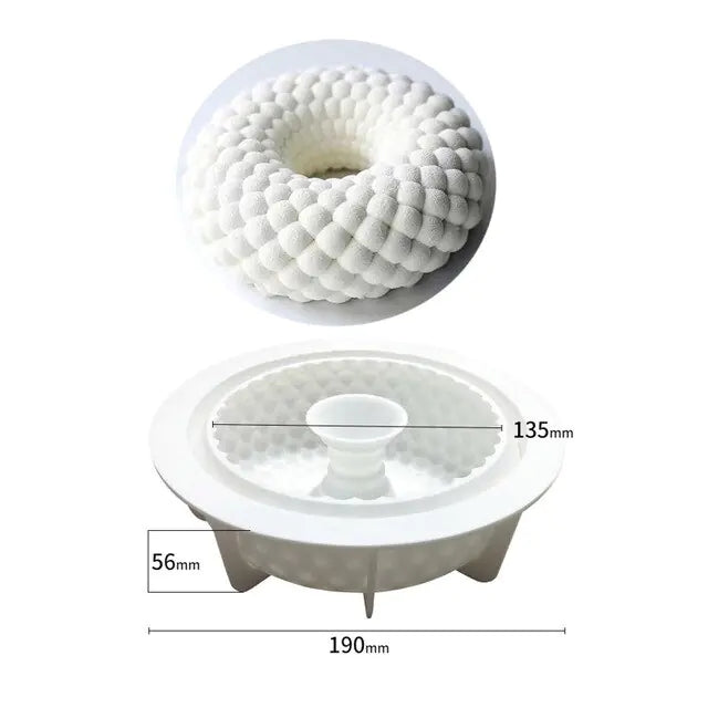 Large 29CM Cloud Candle Silicone Mold Cuboid Bubble Ball Magic Cube Cake Chocolate Silicone Mold Baking Tool Supplies soap mold