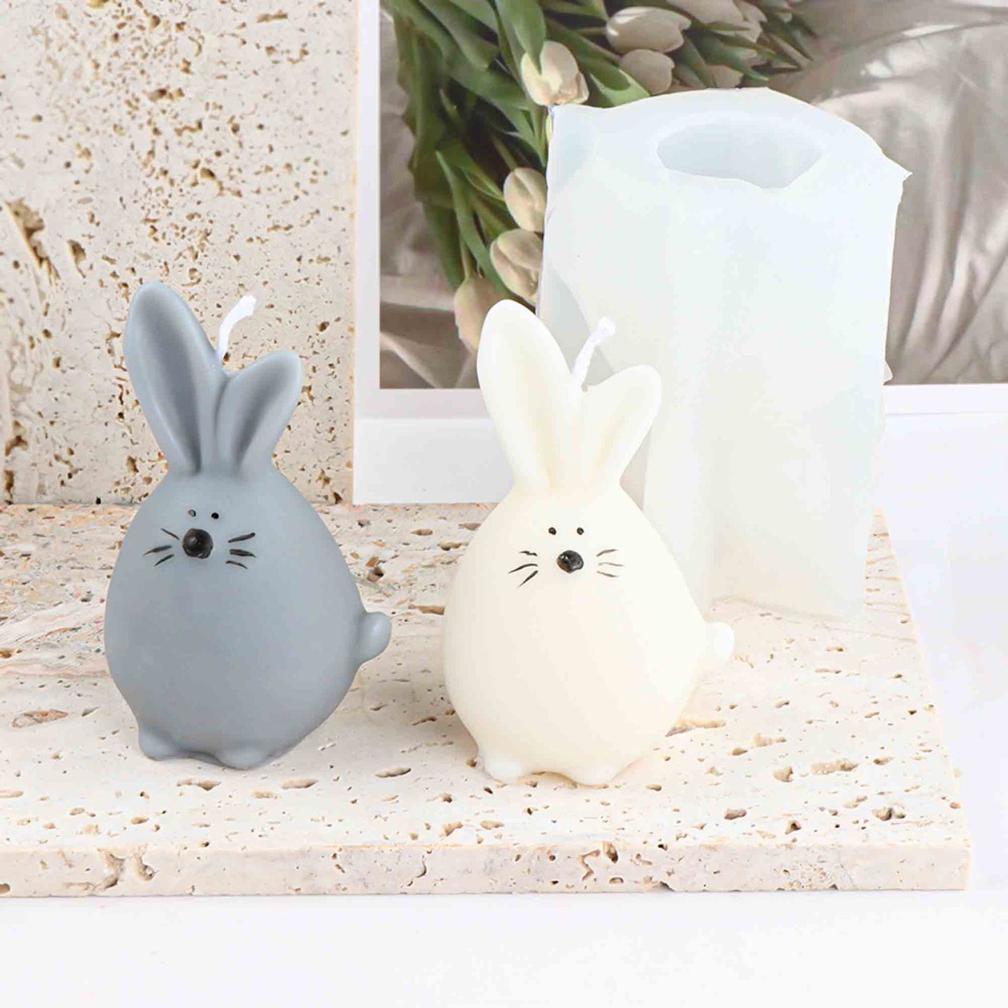 3D Baby Chinchilla Cartoon Cute Cat Silicone Candle Mold for DIY Aromatherap Candle Plaster Ornaments Soap Epoxy Resin Mould
