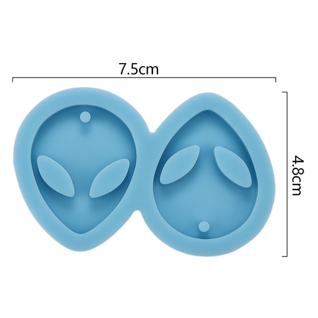 Resin Jewelry Molds Earring Pendant Silicone Molds Tear Drop Hoop Shape Hollow Out Earrings Epoxy Casting Mold For Key Chains