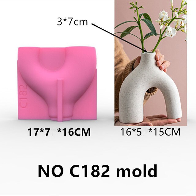 Large candle holder Epoxy resin silicone mold Unique Household Arch Vase Mold For Succulent Flower Silicone Mold Concrete Mould