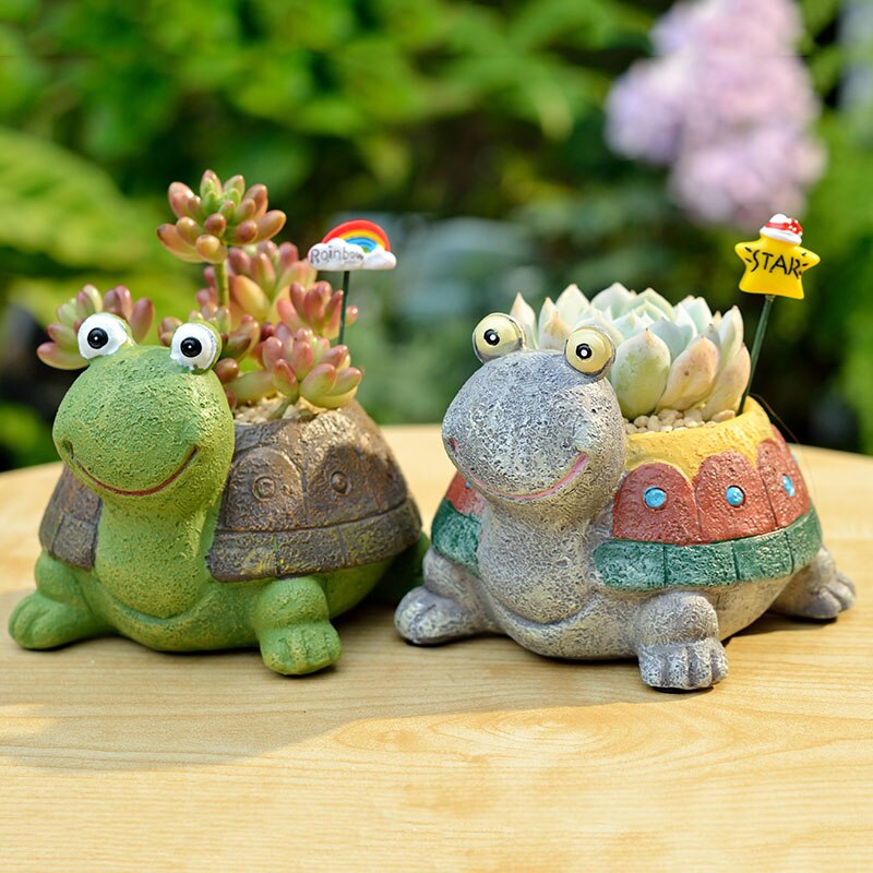 Tortoise flowerpot silicone mold fleshy plant flowerpot gypsum mold plant flower pot resin mold decor Succulent plant Pot mould