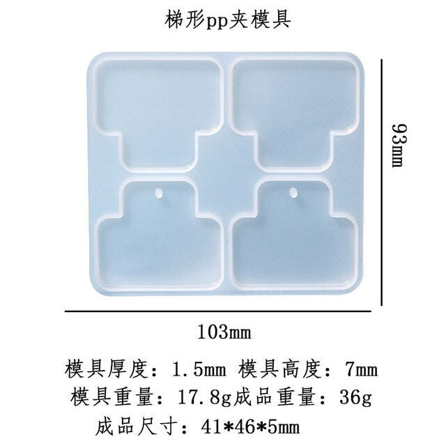 DIY Barrette Silicone Molds Folder UV Epoxy Resin Mold DIY Jewelry Making Binding Clips Paper Hair Accessories Desktop Tools