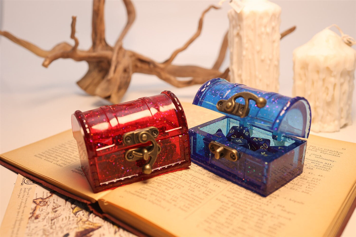 DIY Treasure Chest Silicone Mold Handmade Storage Box Crystal Epoxy Mold Jewelry Dice Storage Box DIY Craft Gift Box Making Tool