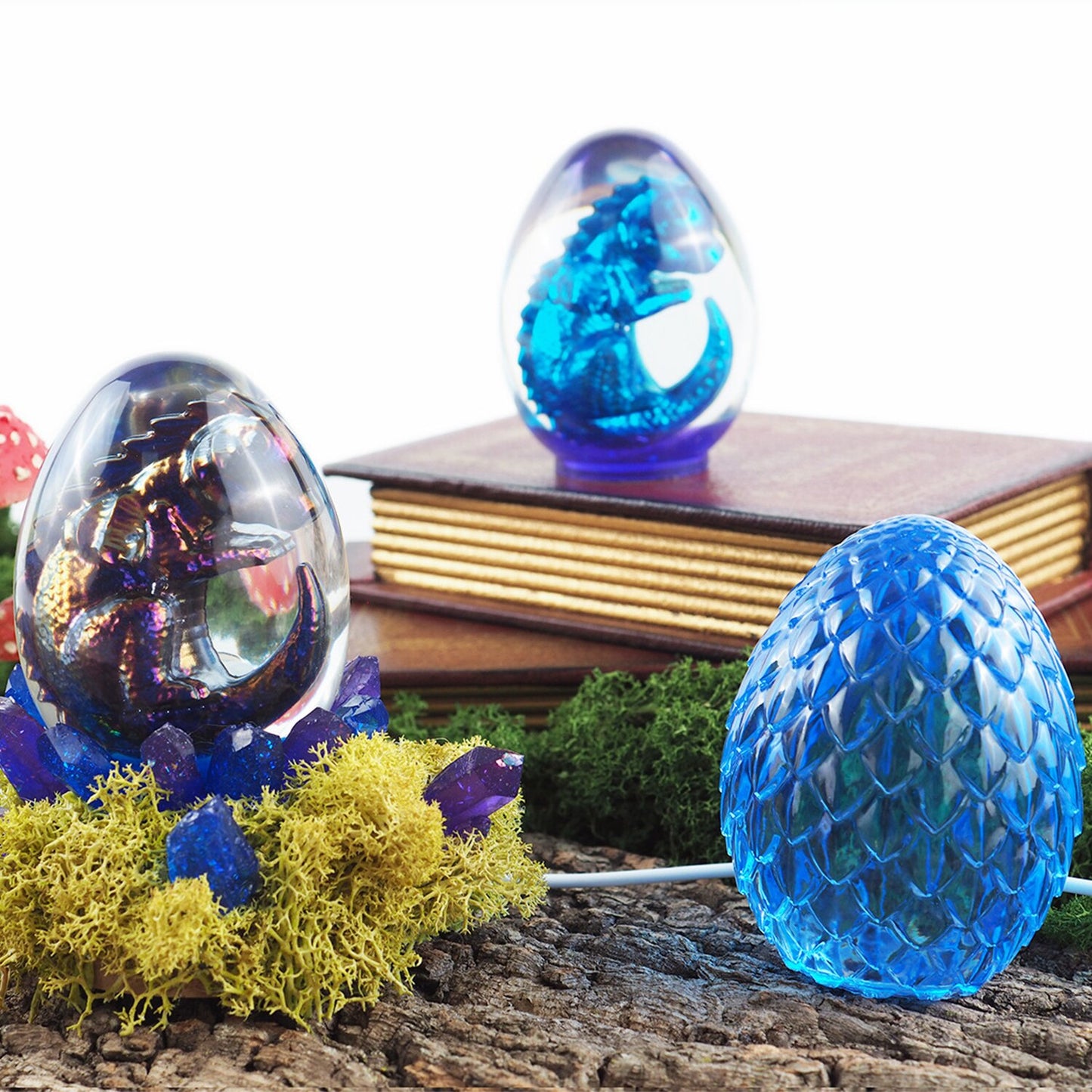 Dragon Egg Silicone Mold DIY Resin Mold Night Light Epoxy Silicone Mould for Resin Dinosaur Egg Craft Home Decoration Kid Gift