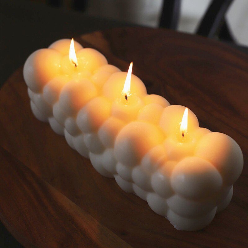 Large 29CM Cloud Candle Silicone Mold Cuboid Bubble Ball Magic Cube Cake Chocolate Silicone Mold Baking Tool Supplies soap mold
