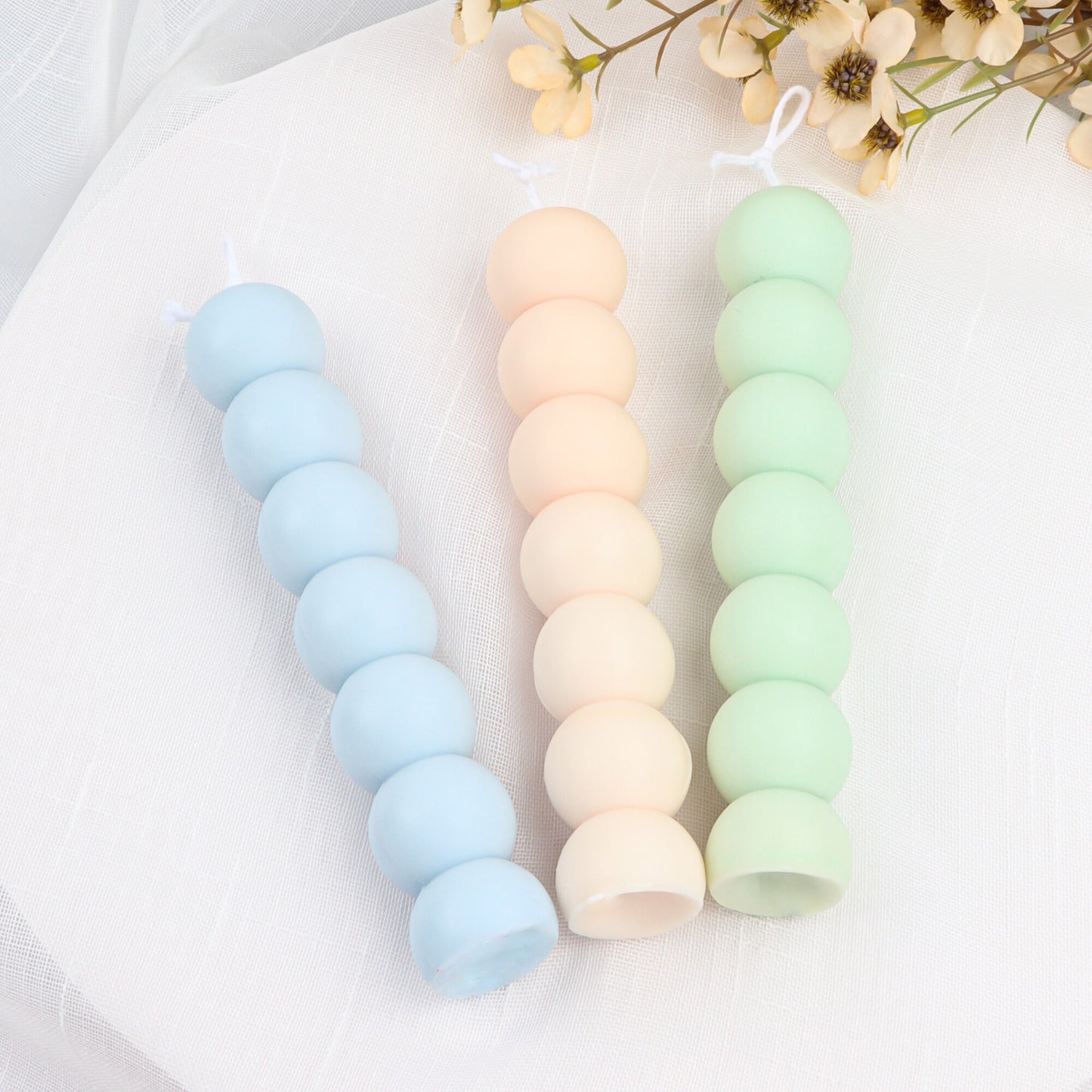 3D Cute Beads Candle Mould Tomatoes On Sticks Shape Handmade Wax Soap Resin Simple Style Ornaments Reusable Silicone Mold