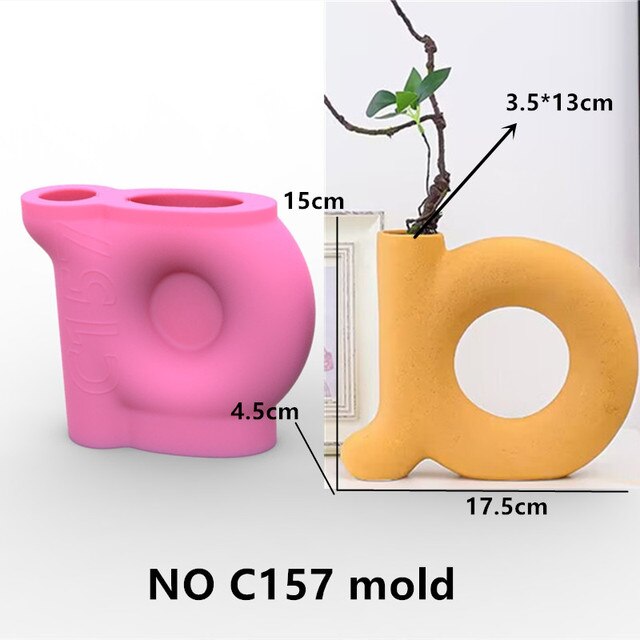 Large candle holder Epoxy resin silicone mold Unique Household Arch Vase Mold For Succulent Flower Silicone Mold Concrete Mould