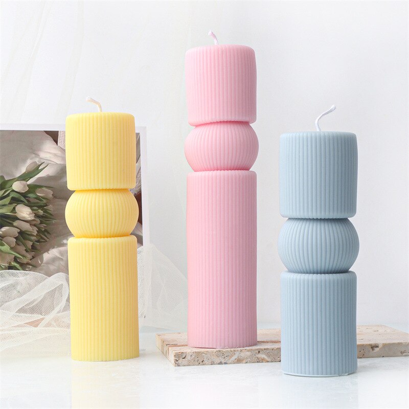 Knot candle silicone mold stripe cylindrical geometry candle silicone mould plastic mould lion soap Acrylic PC mold