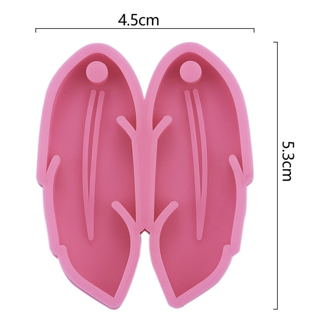Resin Jewelry Molds Earring Pendant Silicone Molds Tear Drop Hoop Shape Hollow Out Earrings Epoxy Casting Mold For Key Chains