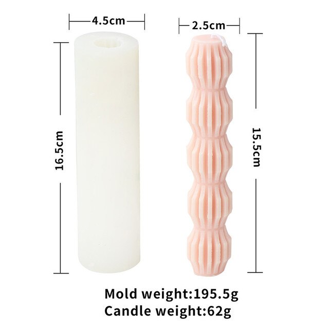 Striped Geometry Candle Silicone Mold for Handmade Chocolate Decoration Gypsum Aromatherapy Soap Resin Candle Silicone Mould
