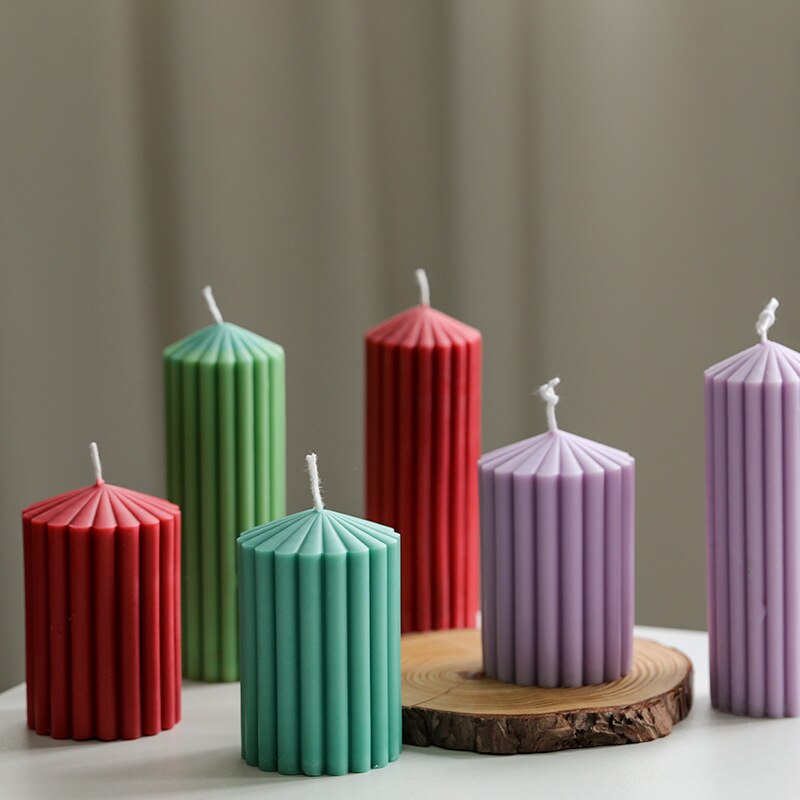 Cylindrical Thick Rack Spire Aromatherapy Candle Mold DIY Geometric Shaped Spire Plastic Mold Candle Mold clay molds