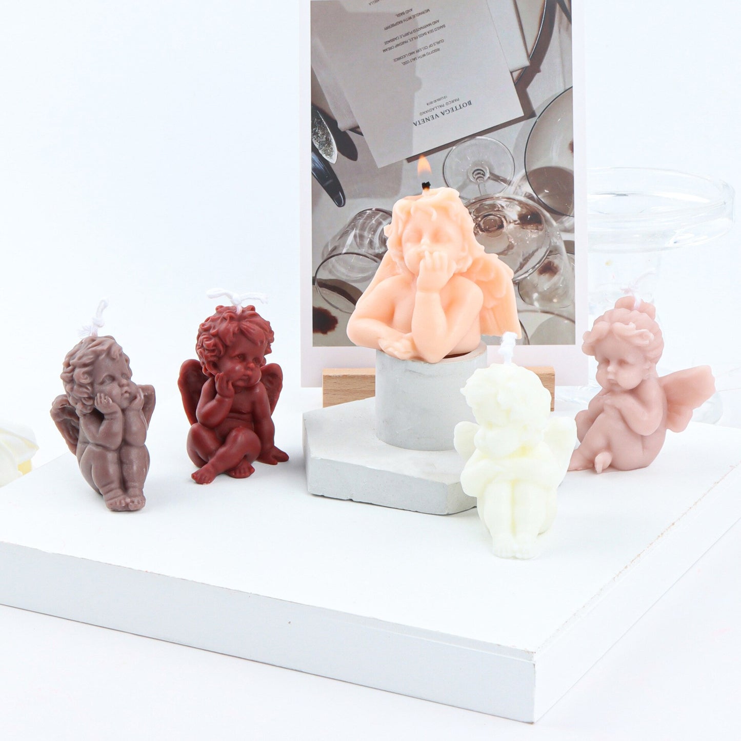 3D Angel Silicone Mold Scented Candle Handmade Soap Angel Handmade Soap Candle Making Resin Mold DIY Fondant Cake Candy Mold