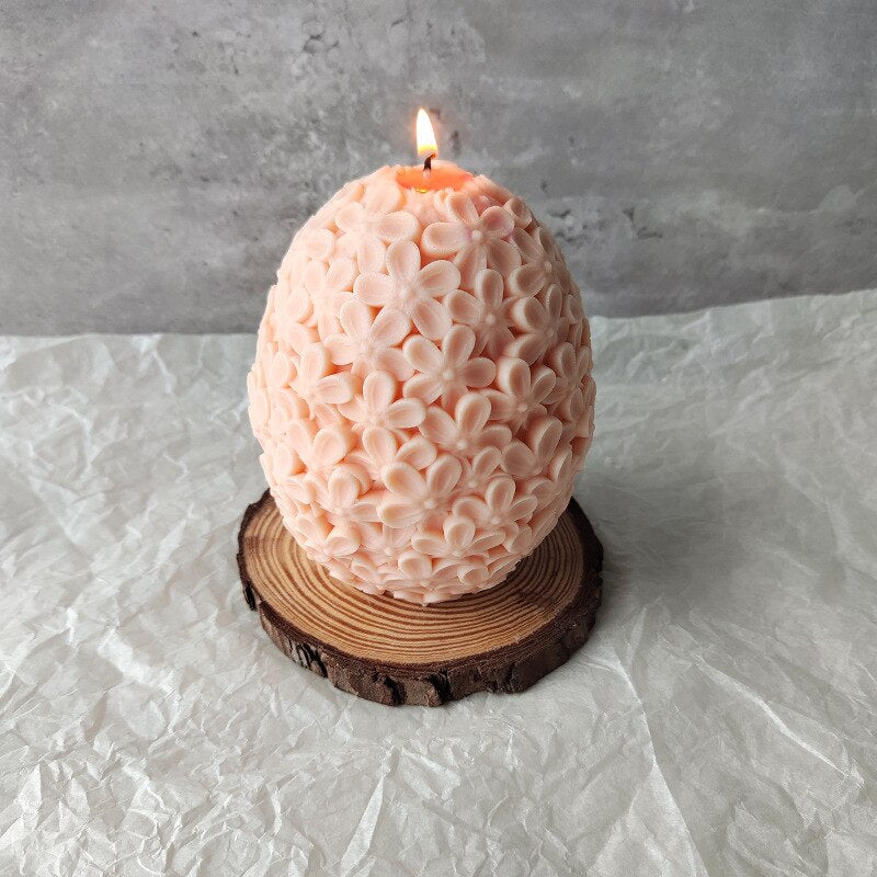 Flower Ball Egg Candle Mold 3D Handmade Decoration Gypsum Aromatherapy Soap Resin Silicone Mould