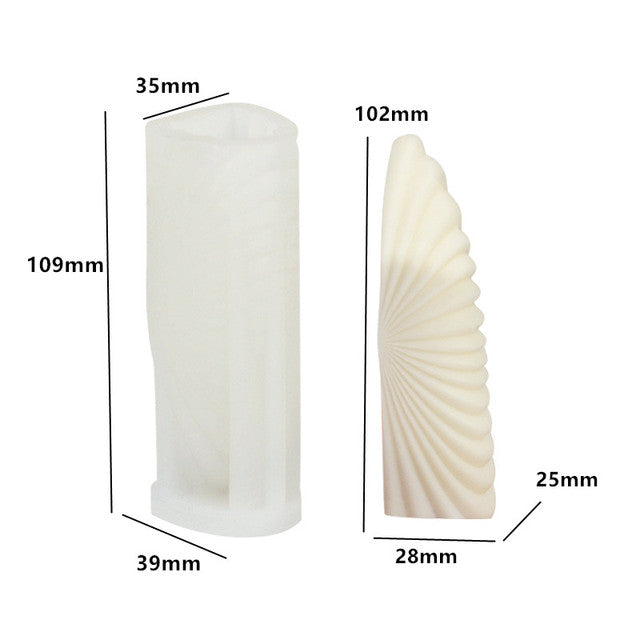 Ribbed Swirl Twisted Candle Silicone Molds Wave Twirl Pillar Spiral Silicone Mould Geometric Abstract Wavy Candle Mould