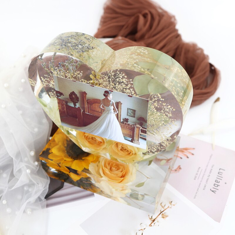 Photo Frame epoxy resin molds Square and Heart Picture Frame Silicon Mold Jewelry Ornaments Mold for Wedding Birthday Gift DIY