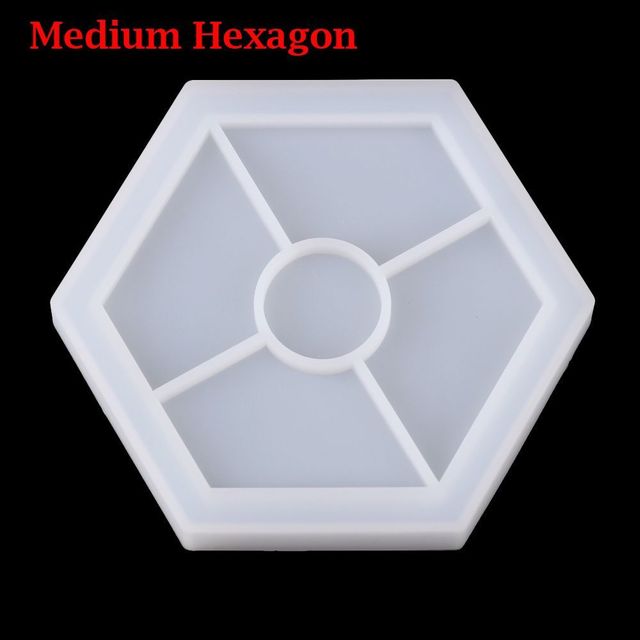Polygon Base Materials Craft Handmade Silicone Molds Teacup Mat Mold Epoxy Crystal Glue Dropping Tool