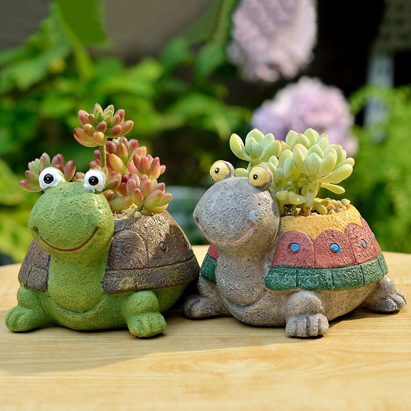 succulent resin mold Tortoise flowerpot silicone mold fleshy plant flowerpot gypsum mold pl – Resin Galaxy