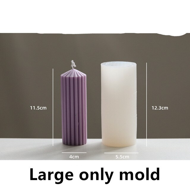 Cylindrical Thick Rack Spire Aromatherapy Candle Mold DIY Geometric Shaped Spire Plastic Mold Candle Mold clay molds