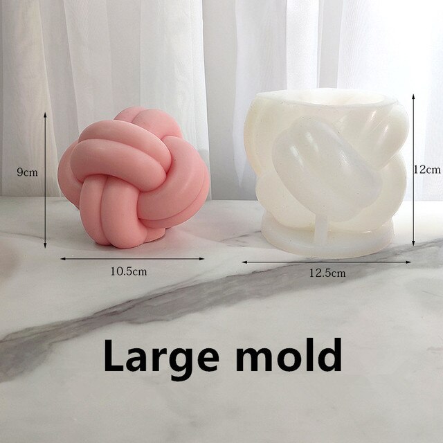 Large Rotating Wave Candle Silicone Mold Donut Knot Geometry Candle Silicone Mold Home decor gifts clay molds PC Mold