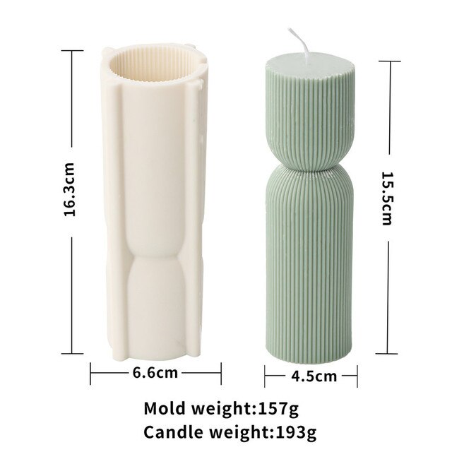 Striped Geometry Candle Silicone Mold for Handmade Chocolate Decoration Gypsum Aromatherapy Soap Resin Candle Silicone Mould