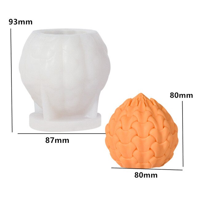 3D Swirl Twisted Knot Candle Molds Wave Twirl Taper Spiral Silicone Mould Geometric Abstract Decorative Wavy Soy Wax Mold clay