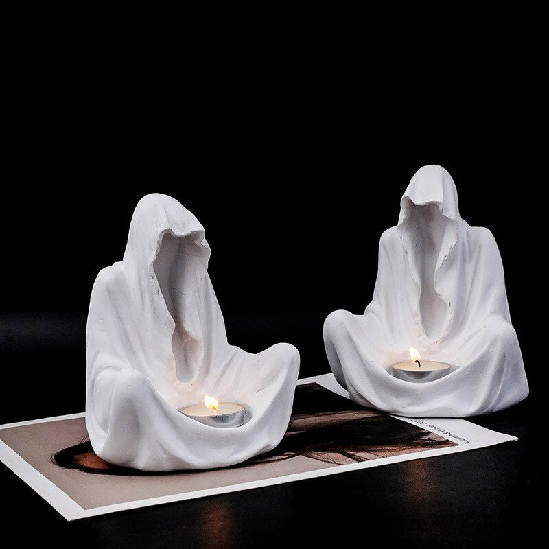 Ghost candlestick Epoxy resin silicone mold Wizard candlestick Concrete cement gypsum silicone mold Home decor Halloween decor