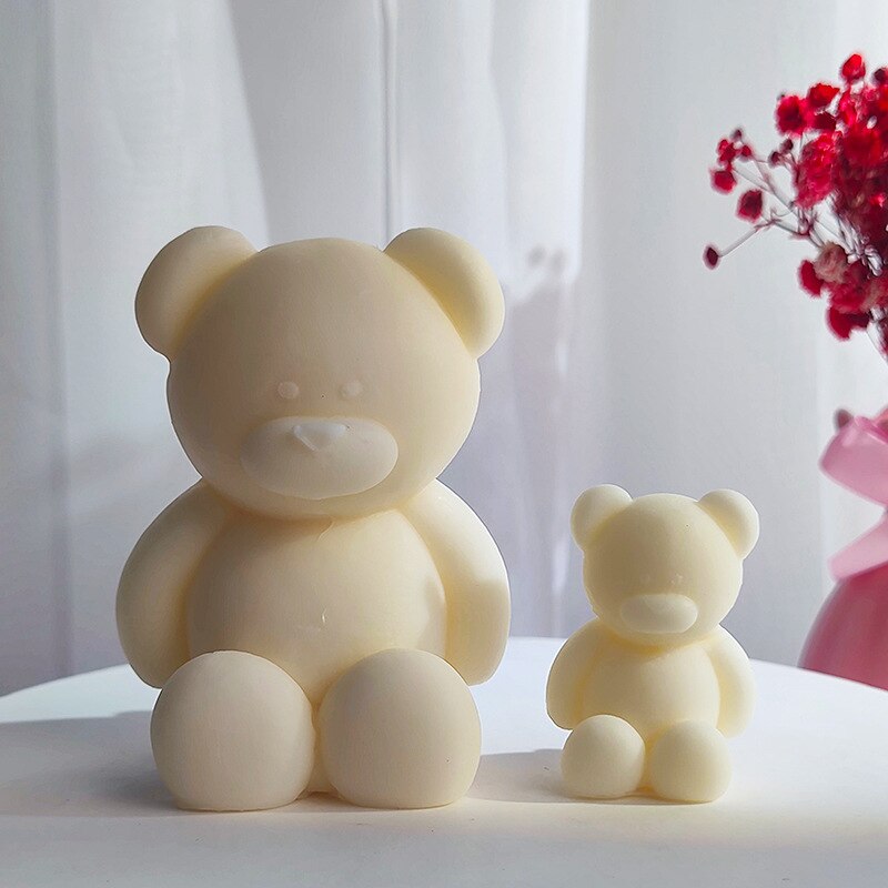 New Bear Body Candle Mold For Handmade Candles Silicon Molds Silicone Crafts Candle Making Supplies Gift Home Decoration