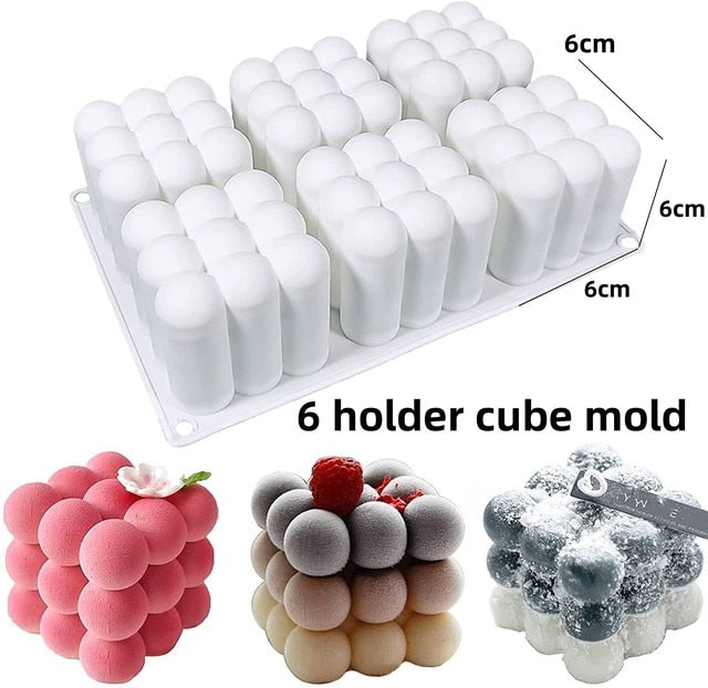 DIY Candle Silicone mold Line Stripe Cylinder Ball Candle Silicone Mold Geometric Shape Soap Silicone Mold craft clay molds