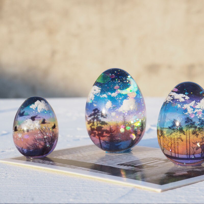 Mini Egg Molds Epoxy Resin Crafts DIY Jewelry Making Cake Decor Home Ornaments Handmade Chocolate Fondant Tools Silicone Mold