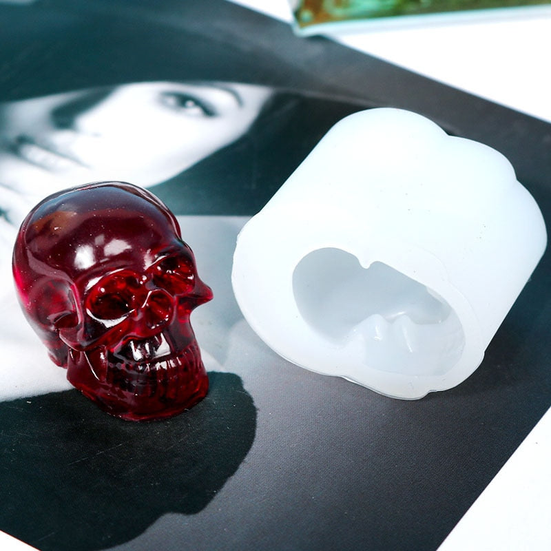 Skull Crystal Resin Mold Skull Pendant Bracelet Necklace Silicone Mold