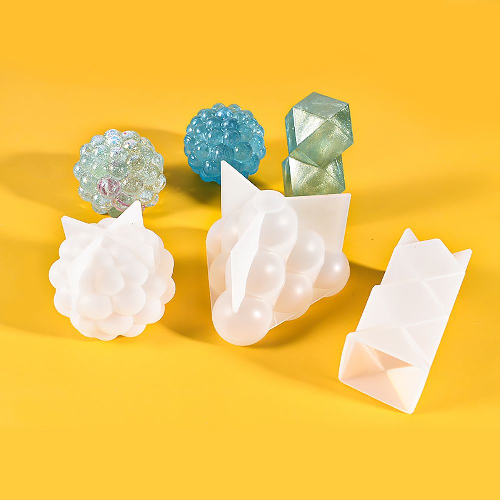 Wedding Supplies Handmade Clay Tools Silicone 3D Art Wax Mold Cylinder Sphere Polka Dots Cake Resin Molds Candle Mold