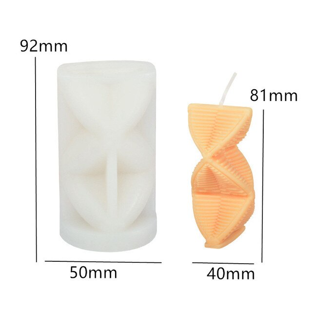 3D Art Geometric Rotating Silicone Mold DIY Shell Candle Making Soap Resin Molds Gifts Craft Home Decor Handmade Scented Candles