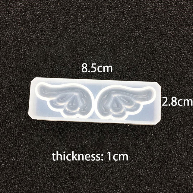 A variety of heart-shaped round oval rectangular silicone stud molds Mixed jewelry epoxy resin molds DIY jewelry making tools