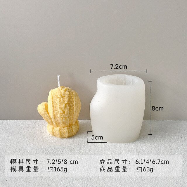Screw Ball Scented Candle Mold Geometric Candle Mould DIY Handmade Candle Soap Make Wax Dessert Cake Mould Tool Home Decoration