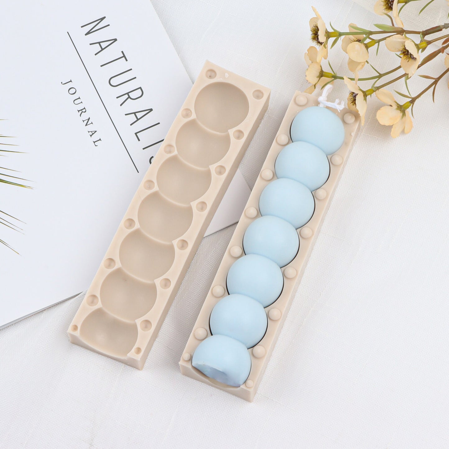3D Cute Beads Candle Mould Tomatoes On Sticks Shape Handmade Wax Soap Resin Simple Style Ornaments Reusable Silicone Mold